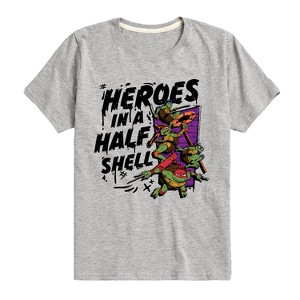 Boys' - Teenage Mutant Ninja Turtles Mutant Mayhem - Heroes In A Half Shell Short Sleeve Graphic T-Shirt - 1 of 4