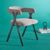 Izzy Chenille Dining Chair - KNT7067 - Grey/Black - Safavieh Couture - 2 of 4