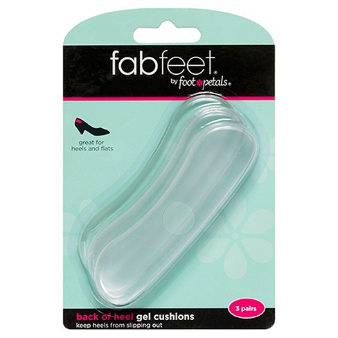 fab feet petals insoles pairs heel cushion gel shoe foot clear target