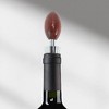 Unique Bargains Oval-Top Wine Stopper Aluminum Alloy TPR Wood Red Brown Black Silver Tone 1 Pc - 2 of 3