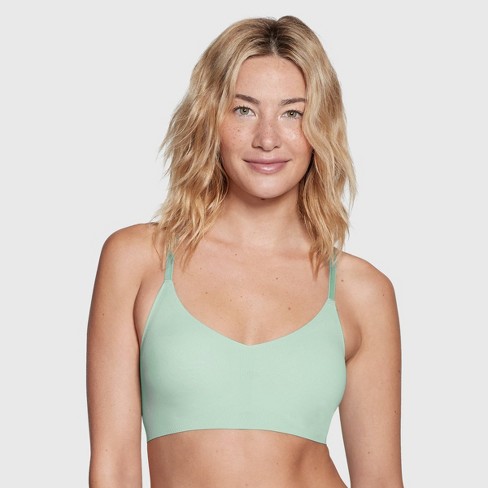 True & Co. Women's Everybody Lace Racerback Bralette - Light Blue S