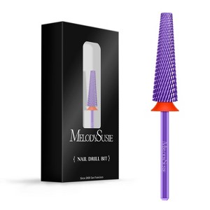 MelodySusie Super Long 5 in 1 Carbide Tungsten Nail Drill Bits, 3/32'', PURPLE, MEDIUM, for Manicure and Pedicure - 1 of 4
