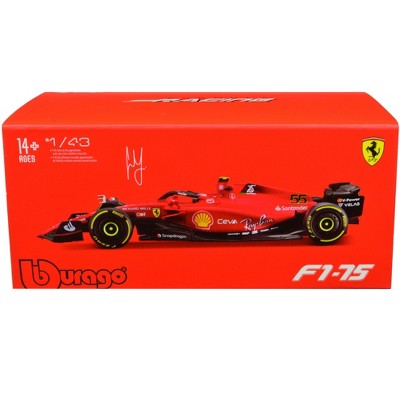 Ferrari F1-75 #55 "Ferrari Racing" F1 World Championship (2022) "Formula Racing" Series w/Case 1/43 Diecast Model Car by Bburago