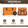 Hooure 26 in. Cooler with Wheels, Ice Chests Portable Camping Cooler Holds Ice up to 6 Days, Leak-Proof Outdoor Insulated Cooler with Handle - 3 of 4
