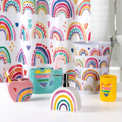 Turquoise Ceramic Rainbow Hearts Kids' Organizer