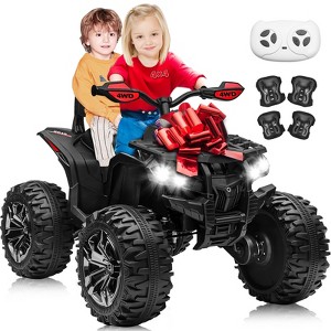 JOYRACER 24V Kids Ride-On ATV, 2-Seater 4-Wheeler Quad Electric Powerful Car w/ 800W Motor, Remote, High/Low Speed, Bluetooth/MP3 & LED for Big Kids - 1 of 4