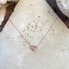 Adornia 14k Rose Gold Plated Adjustable Pave CZ Rings Necklace - 3 of 4
