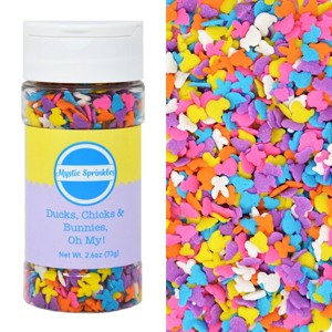 Mystic Sprinkles Ducks, Chicks & Bunnies, Oh My! Easter Confetti Sprinkle Mix 2.6oz Bottle - 1 of 4