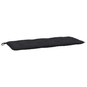 vidaXL Black Garden Bench Cushion 47.2"x19.7" - Oxford Fabric, Hollow Fiber Filling, Water-Resistant, Indoor/Outdoor Use, Non-Slip - 1 of 4