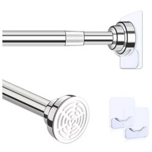 LunaLulinlk 32 to 84" Adjustable Shower Curtain Rod,Stainless Steel - 1 of 4