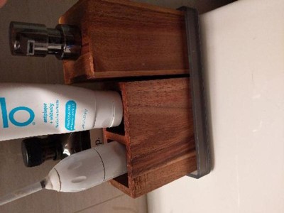 Wood Grain Toothbrush Holder - Natural