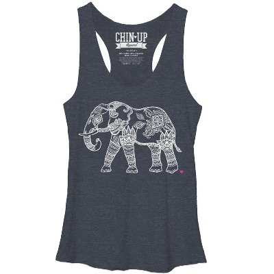 Women's Chin Up Zen Elephant Racerback Tank Top : Target