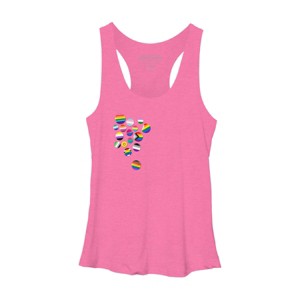Adult Design By Humans Rainbow LBGTQIA+ Pride Badges By Roadhouse Racerback Tank Top - 1 of 2