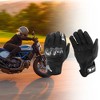 Unique Bargains Motorbike Gloves Spring Summer Breathable Smartphone Touch Black 1 Pair - 2 of 4