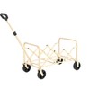 Vynxaria Lightweight Portable Heavy-Duty Folding Beach Wagon with Wheels,Large Capacity Utility Cart for Grocery,Camping,Shopping,Sports,Garden,Beige - 4 of 4