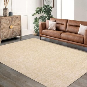 Area Rug Living Room, Machine Washable,Soft Low-Pile with Non-Slip Backing, Large Abstract Rug, SIdeal for Bedroom Dining Office Farmhouse Décor - 1 of 4