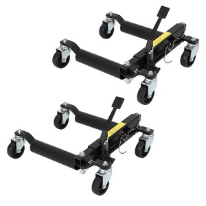 Hydraulic Car Wheel Dolly Jack Set of 2, Heavy Duty 1500 LBS Car Wheel Dolly Vehicle Skates Positioning with Foot Pedal for Auto Tire Repairing - 1 of 4