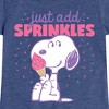 Girls' - Peanuts - Just Add Sprinkles Fitted Short Sleeve Graphic T-Shirt - 2 of 4