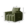 GDFStudio Arin Modern Teddy Upholstered Armchair with 1 Pillow - 3 of 4