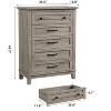 5 Dresser for Bedroom, 41.3" Tall Vertical Drawer Dresser with Storage Freestanding, Wooden Closet Storage Chest for Living Room, Bedroom, Entryway - 3 of 4