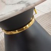 NicBex Round Dining Table 46.85" Modern Minimalist Marble Printed MDF Dining Table for Dining Room - 2 of 4