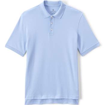Lands' End School Uniform Men's Long Sleeve Interlock Polo Shirt