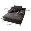 VASIP 68"Single Chaise Lounge with Deep Seat,Oversized Faux Fluffy Plush Cloud Couch, for Living Room,Apartment,Dark Gray - 4 of 4