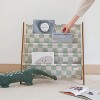 3 Sprouts Recycled Fabric Kids Bookcase, Toddler Bookshelf - Checkerboard Green - 2 of 4