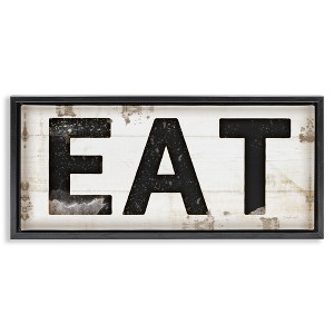 Stupell Industries Eat Typography Vintage Sign, 25" x 11" - 1 of 4