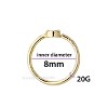 Jewelry Avalanche 20G 14K Gold Bezel Set Blue Sapphire Nose Hoop Ring, 8mm Twist-open - 3 of 3