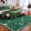 Christmas Area Rug with Tree & Snowflake Print, Non-Slip Floor Mat for Living Room, Bedroom, Dining Room and Playroom - 4 of 4