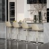 Ora Maison Set of 2 Adjustable Swivel Black Bar Stools 26–34", Faux Leather Counter Chairs with Footrests for Kitchen Island or Home Bar - 2 of 4