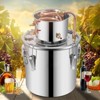 VEVOR Alcohol Still 3Gal/12L Stainless Steel Alcohol Distiller Copper Tube Home Brewing Kit Build-in Thermometer, Silver - 2 of 4