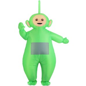 HalloweenCostumes.com One Size Fits Most   Inflatable Dipsy Adult Teletubbies Costume, Green/Gray/Pink - 1 of 4