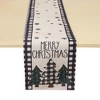 Unique Bargains Christmas Table Runner Black-White Checkered Christmas Tree Linen Black White Green 72"x13" 1 Pc - 4 of 4