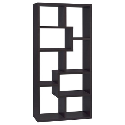Vynxaria Cappuccino 8-Shelf Utility Storage Shelves Bookcase