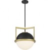 Savoy House Carlysle 1 - Light Pendant in  Matte Black/Warm Brass - 2 of 4