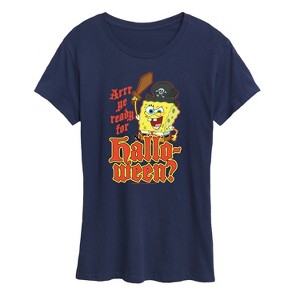 Women's - SpongeBob SquarePants - Arrr Ye Ready For Halloween Short Sleeve Graphic T-Shirt - 1 of 4