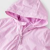 Toddler Girls' Solid Colorblock Full Zip Windbreaker Jacket - Cat & Jack™ Pink/Purple - 3 of 4