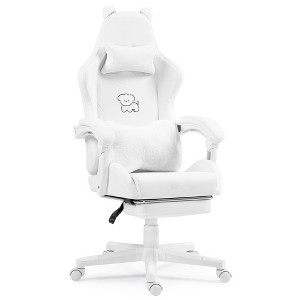 QingMoon Cat Ears Gaming Chair, Ergonomic Office Chair, Adjustable Swivel Desk Chair, Reclining Computer Chair with Removable Headrest for Office - 1 of 4