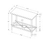 Monarch Specialties Accent Table Side End Narrow Small 2 Tier Living Room Bedroom Metal Laminate Brown Black Contemporary Modern - 3 of 4
