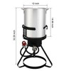 Karl Home 30 QT Turkey Fryer and 10 QT Fish Fryer Single Burner High Pressure Propane Turkey Fryer - 3 of 4