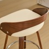 CAVINAS 24.8"Swivel Bar Stools Counter Height,Set of 2,Mid-Century Modern Counter Stools,360° Swivel Upholstered Chairs - 3 of 4