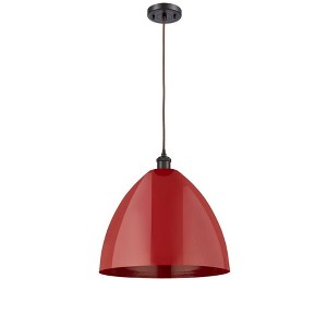Plymouth Dome - 1 Light Cord Hung Mini Pendant In Industrial Style-18.75 Inches Tall and 16 Inches Wide - 1 of 1