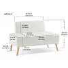 NicBex Couches for Living Room 45"Inch Width Modern End of Bed Bench, Window Bench with Metal Legs, Cotton Linen Upholstered with Side Table - image 2 of 4