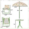 Aghana Digitals Kids 4-Piece Foldable Picnic Set: Green Table, Chairs & Adjustable Umbrella with - 2 of 4