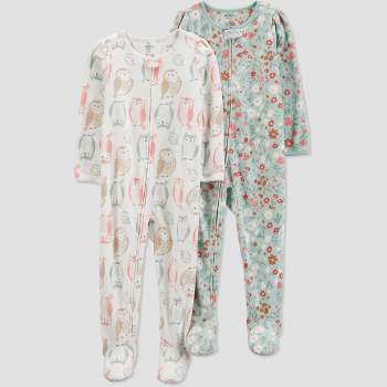 Carter's Just One You®️ Toddler Girls' 2pk Fleece Footed Pajama