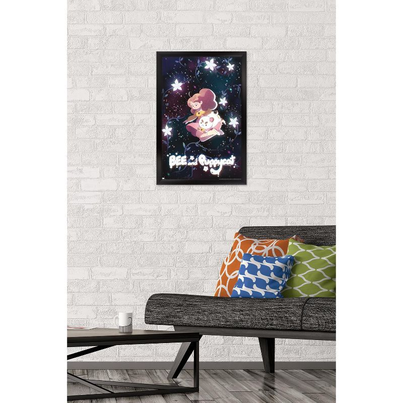 Trends International Bee and Puppycat - Space Flowers Key Art Framed Wall Poster Prints, 2 of 7