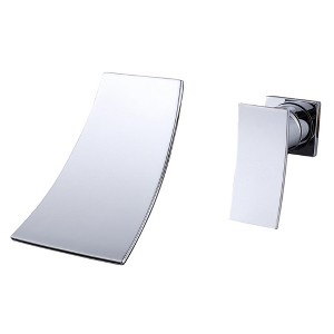 Sumerain Wall Mount Bathtub Faucet, Waterfall High Flow Tub Filler, Single Lever Handle Chrome - 1 of 4