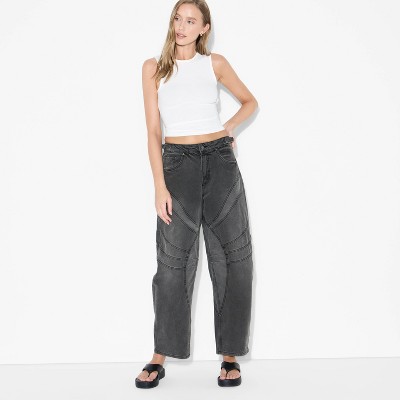 Women's Barrel Leg Mid-Rise Jeans - Wild Fable™
